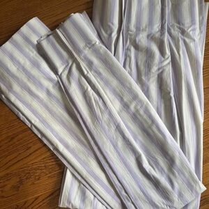 Pottery Barn Kids Lavender and White Striped Curtains (2 panels)